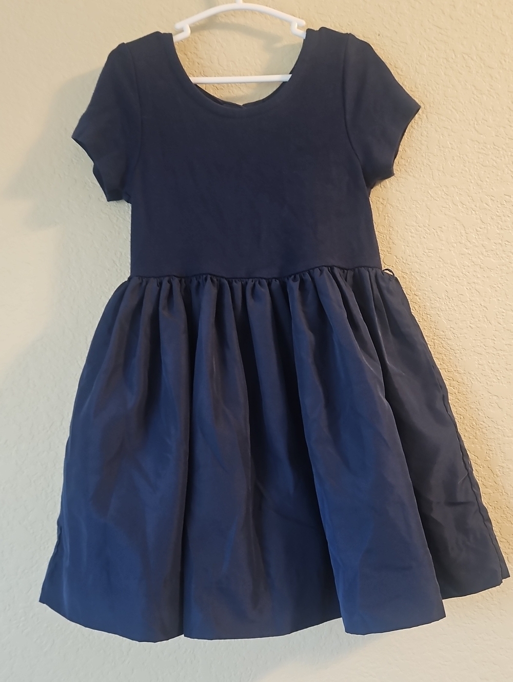 4T Polo Ralph Lauren Navy Short-Sleeve Gathered Skirt Dress